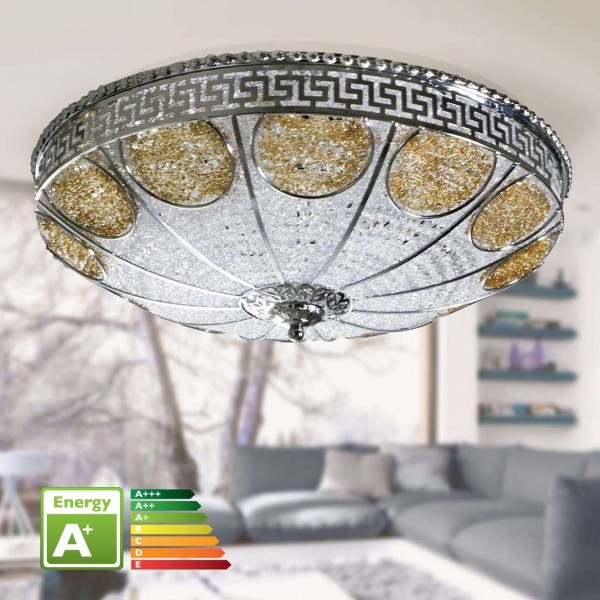 Bavary 48 cm Led Plafonyer Avize | Krom | 2015-44-A48G
