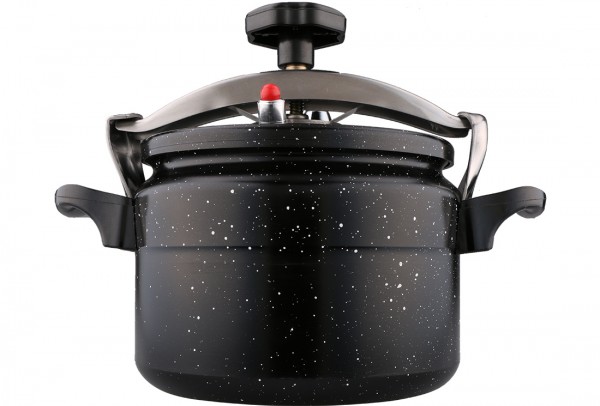 Bavary | Schnellkochtopf | Dampftopf | 8 Liter | Schwarz | Aus Aluminium & Granit | By-ctc24-8l