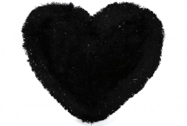 Bavary | Fußmatte | %100 Polyester | Schwarz | herzförmig | by-heart-black