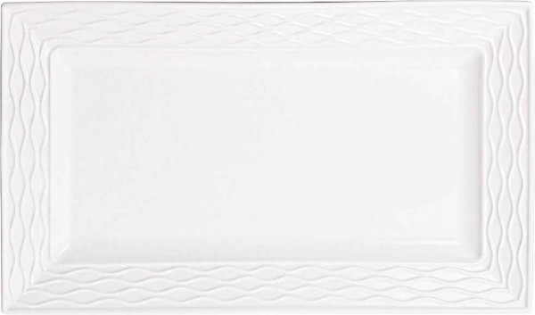 Bavary XXL 2 Parça Porselen Servis Tabağı 46cm | Beyaz