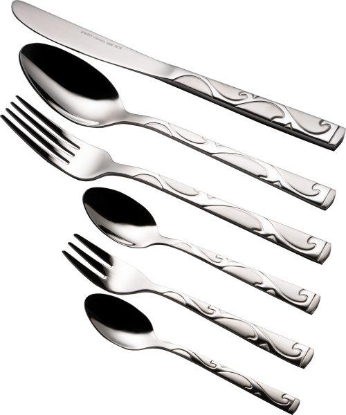 Bavary | Besteck Set | Küchenhelferset | 84 Teilig | Edelstahl | Silber | By-a307spa-l303