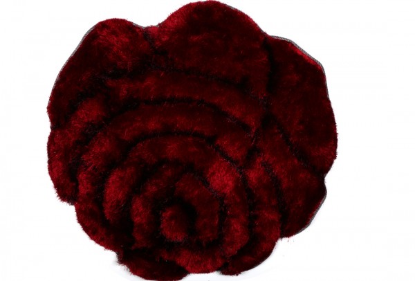 Bavary | Fußmatte | %100 Polyester | Rot | blumenförmig | by-rose-red